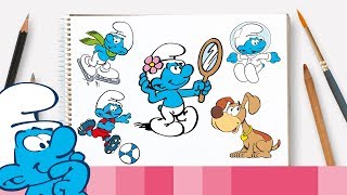 Hoe teken je Smurffatje en zijn vrienden • De Smurfen [upl. by Dobbins]