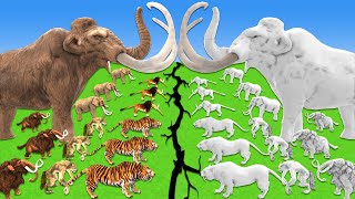 PREHISTORIC Mammals vs White Albino Giants White Mammoth Takes on WOOLLY Mammoth in Epic Size Show [upl. by Guillemette267]