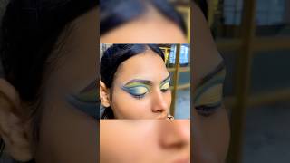 Full cut crease eye makeup 🔥❤️💚💛💚 ytshorts shorts eyemakeup makeuptutorial trending [upl. by Orfinger]