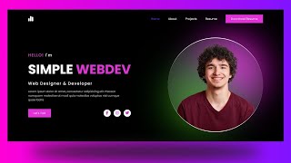 Responsive Portfolio Website Using HTML CSS amp JavaScript [upl. by Liahcim62]