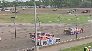 Tyler Moore Racing 46 ProLate Heat Race Silver Bullet Speedway 615 Issues Pursued [upl. by Yurik]