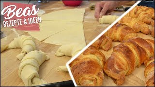 Schnelle Croissants ohne Fertigteig – Croissant Blätterteig Rezept [upl. by Kimble]