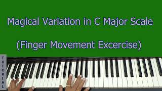 Piano Finger Excercise in C Major Scale  Finger Variations  Piano tutorial  Chords Progression [upl. by Annonyw]