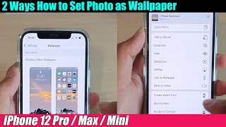 iPhone 1212 Pro 2 Ways How to Set Photo as Wallpaper [upl. by Aitsirk]