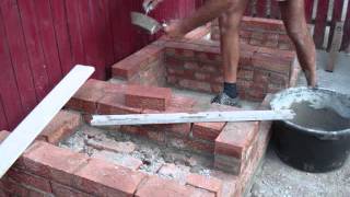 Gratar de gradina din caramida  ziua 1 Brick BBQ  day one [upl. by Haile]