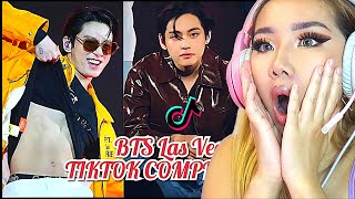 MY FAVOURITE ONE BTS 방탄소년단 PTD Las Vegas TikTok Edits Compilation  Day 1 amp 2 🧡💜😍🔥 REACTION [upl. by Enomad]