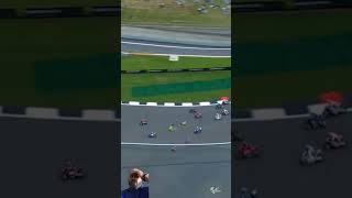 Morbidelli wipes out Bezzecchi at the TissotSprint start BritishGP [upl. by Ahseki]