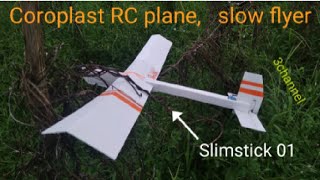 coroplast rc plane 3 channel slow flyer rc plane ali rc [upl. by Llemert]