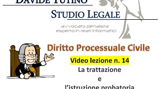 Diritto processuale civile  Video Lezione n14 La trattazione e l’istruzione probatoria 3 [upl. by Sivet]