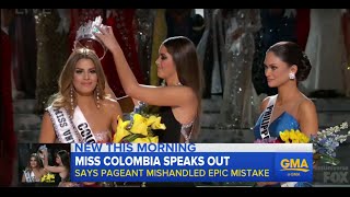 Miss Colombia Responds Cried a Ton After Crowning Mistake [upl. by Jarret366]