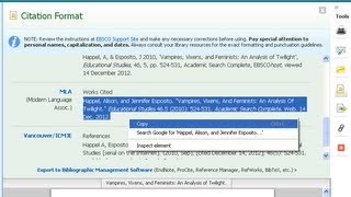 How To Generate a ReadyMade Citation EBSCO [upl. by Brandyn]