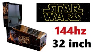 32 in STAR WARS Virtual Pinball Machine 144hz 169 BuyStuffArcades Graphics ALP 4K Pinball Clone [upl. by Noxaj]