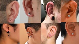 Ear studs collection for men  Earrings for boys  diamond amp magnetic stud Earring designs 2024 [upl. by Ulund]