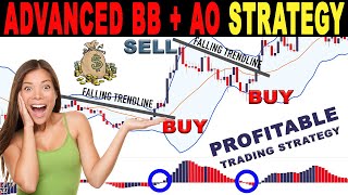 How to trade with Bollinger Band Awesome Oscillator amp Trending Line  POWERFUL scalping strategy [upl. by Julio]