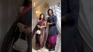 2 Sarees 8 Styles ✨❤️ Linen Sarees from oaghin draping dhoti [upl. by Johansen]