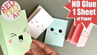 Easy Mini Notebook from ONE sheet of Paper  NO GLUE  Mini Paper Book DIY  Easy Paper Crafts [upl. by Llertrac899]