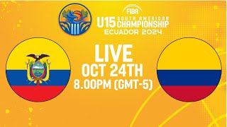 LIVE  Ecuador v Colombia  South American U15 Championship 2024 [upl. by Amadas]