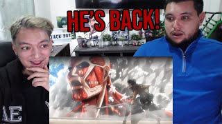 My NON anime fan BROTHER reacts to ATTACK ON TITAN  1x4 Reaction [upl. by Annaihs]