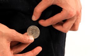 How to Do the Coin through Pocket Trick  Coin Tricks [upl. by Aikyn]