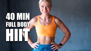 40 MIN NO REPEAT  Full Body HIIT amp STRENGTH WORKOUT  with Weights Dumbbells [upl. by Nellac]