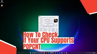 How To Check If Your CPU Supports POPCNT [upl. by Anny]