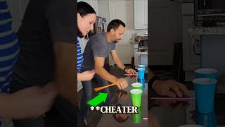 Husband vs Wife Straw Flipping fungames partygames familygames gamenight gameshorts games [upl. by Htiekram299]