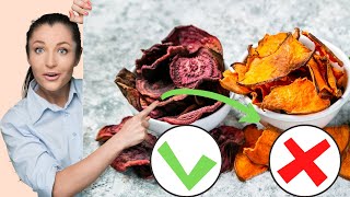 5 Fruit amp Veggie chips in air fryer  Healthy Chips recipe [upl. by Adyahs]