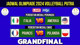 Jadwal final Olimpiade Paris 2024 Voli PutraOlimpiade Paris 2024 Volleyball Men finalLive Moji [upl. by Barnum]