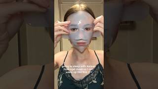 going to sleep with Korean hydrogel mask skincare koreanbeauty kbeauty skincareroutine [upl. by Isidora512]