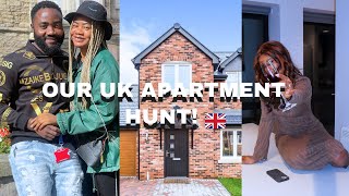 GETTING OUR FIRST APARTMENT IN THE UK 🇬🇧 House hunt  Apartments view  uk living 🇬🇧 [upl. by Dimitris]