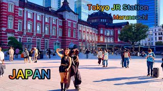 4K HDR Walking Tour from Tokyo to Ginza Via Imperial Palace Garden Tokyo Japan [upl. by Anehc736]