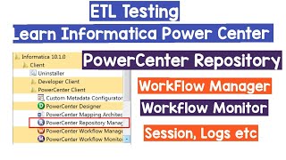 ETL Testing  Learn Informatica Powercenter  Source Target Mapping Workflow Logs validation [upl. by Ilowell]