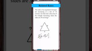 Related Rates  Area of Equilateral Triangle [upl. by Nyleda648]