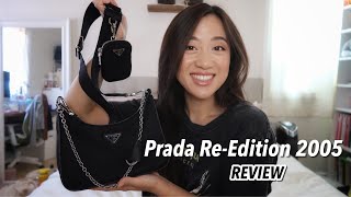 PRADA RE EDITION 2005 BAG REVIEW  ONE MONTH LATER  IS IT WORTH IT [upl. by Krenn333]