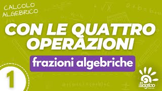 Frazioni algebriche  Espressioni con le quattro operazioni  1 [upl. by Airol573]