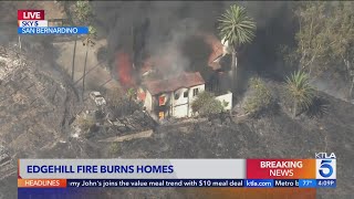 San Bernardino Edgehill Fire burns multiple homes [upl. by Renny20]