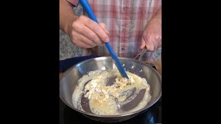 How to thicken a sauce with flour for beginners  how to make a roux thesauceandgravychannel [upl. by Filmer846]