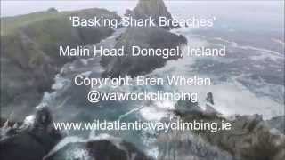 Donegal Climbing  Capture Basking Shark Breaches Malin Head County Donegal Ireland [upl. by Pasahow]