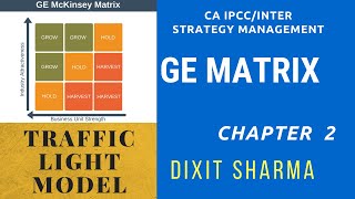 GE MATRIX Hindi  Strategy Management concepts  CA INTER SM Chapter 2 [upl. by Emirej]