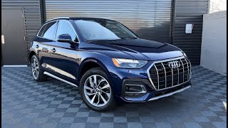 2021 Audi Q5 Navarra Blue Metallic Walk Around [upl. by Tonina524]