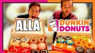 Kan vi äta ALLT på Dunkin Donuts meny [upl. by Anirazc]