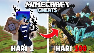 100 Hari Minecraft Menggunakan CHEAT [upl. by Kassie531]