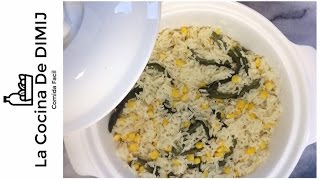 Arroz a la crema con chile poblano y granos de maíz [upl. by Eeramit]