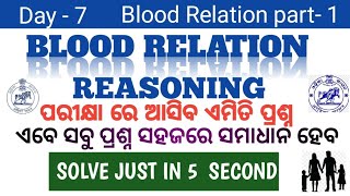 Blood Relation Reasoning Tricks  Blood  Blood Relation Reasoning  Blood Relation [upl. by Xer]