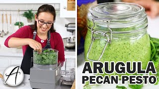 Chef Maureen Teaches How to Make Arugula Pecan Pesto  Fresh Pesto Recipe [upl. by Aihsenod]