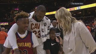 LeBron James sons grade his performance in Cavaliers OT win vs Clippers  ESPN [upl. by Kelwen]