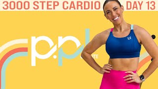 3000 Steps Cardio Workout FOR ALL FITNESS LEVELS  No Equipment Needed  PPL  Day 13 [upl. by Jentoft]