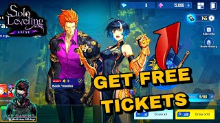 GET FREE  TICKETS 😱🌚 Solo Leveling Arise [upl. by Aikaj]