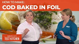 How to Make Cod Baked in Foil with Leeks and Carrots [upl. by Wurtz]