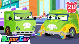 The Real and Fake Sprinklers amp More Super Car Cartoons  Rescue Cars amp Vehicle Cartoon  Cars World [upl. by Akemyt]